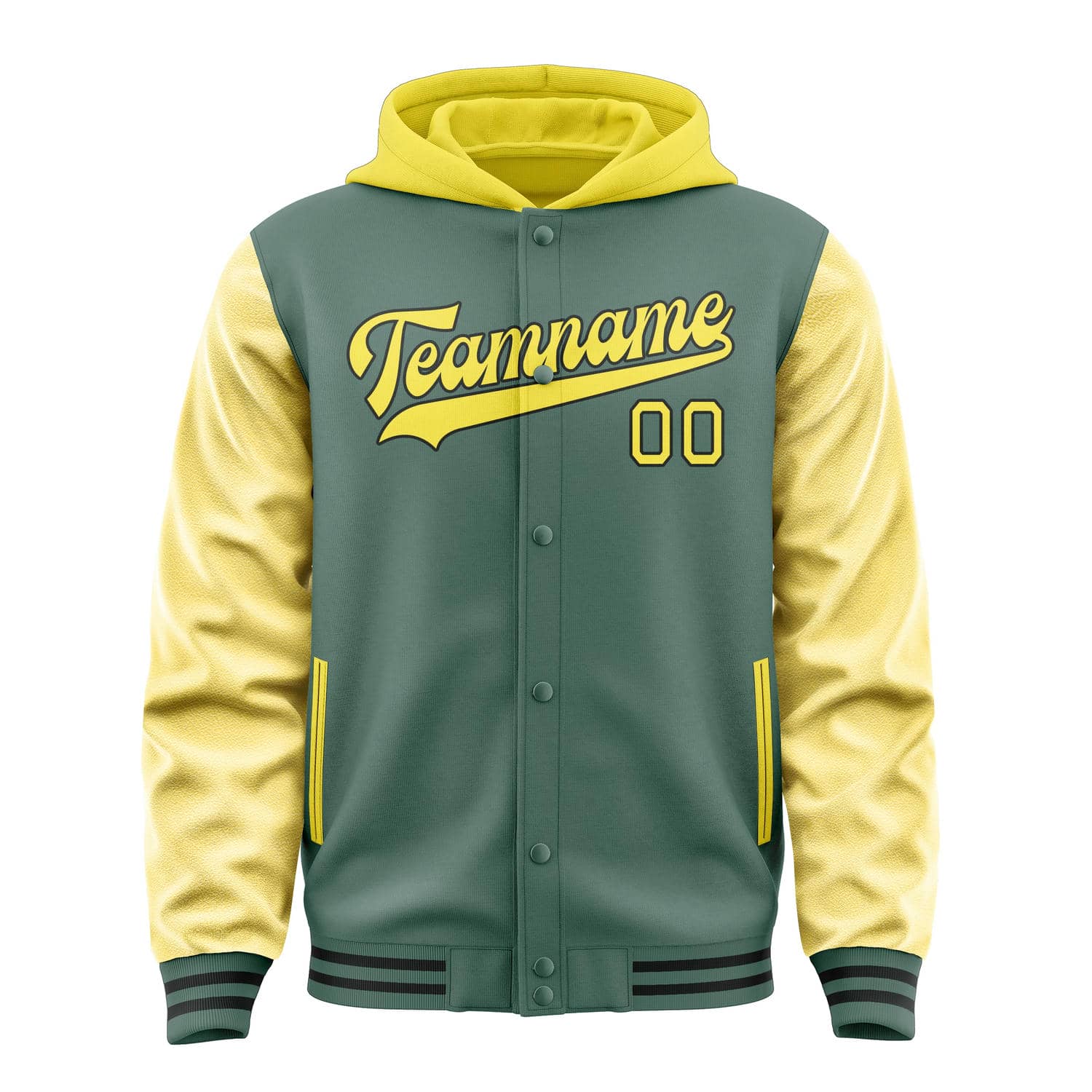 Custom Blue Green Light Yellow Jacket