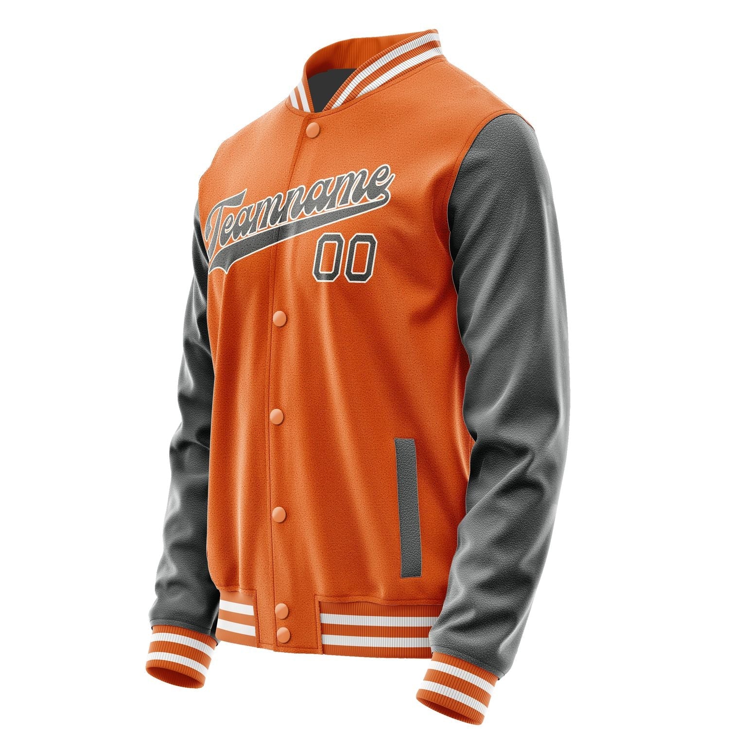Custom Orange Dark Grey Jacket JA2828202818B31820