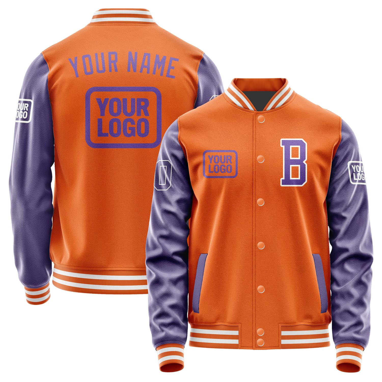Custom Orange Light Purple Jacket JA282823281818232318