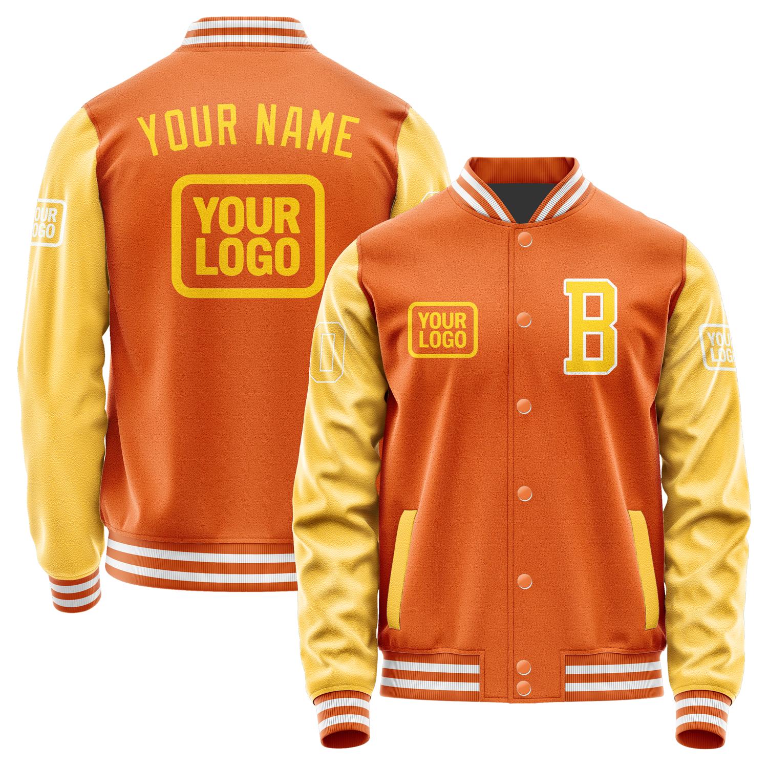 Custom Orange Gold Jacket JA282830281818303018