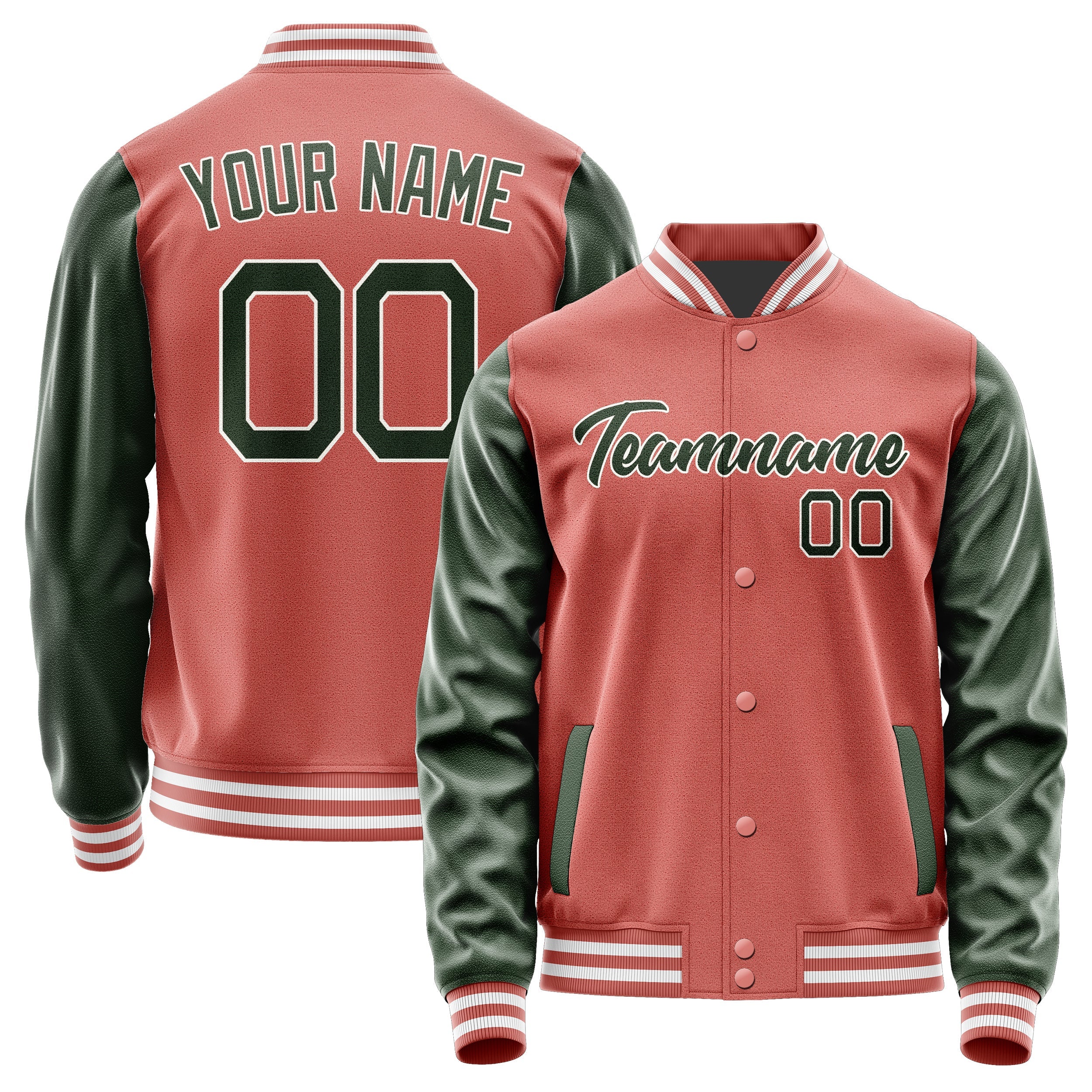 Custom Copper Rose Dark Green Jacket JA2929062918B21806
