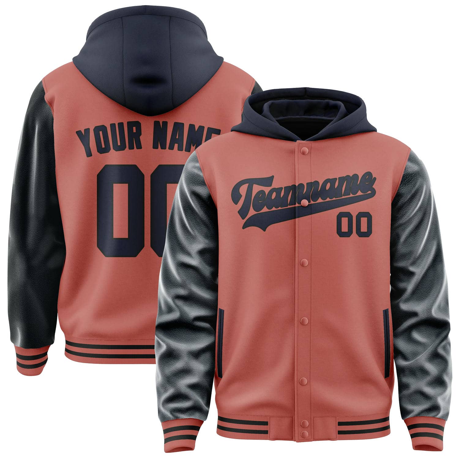 Custom Copper Rose Navy Jacket