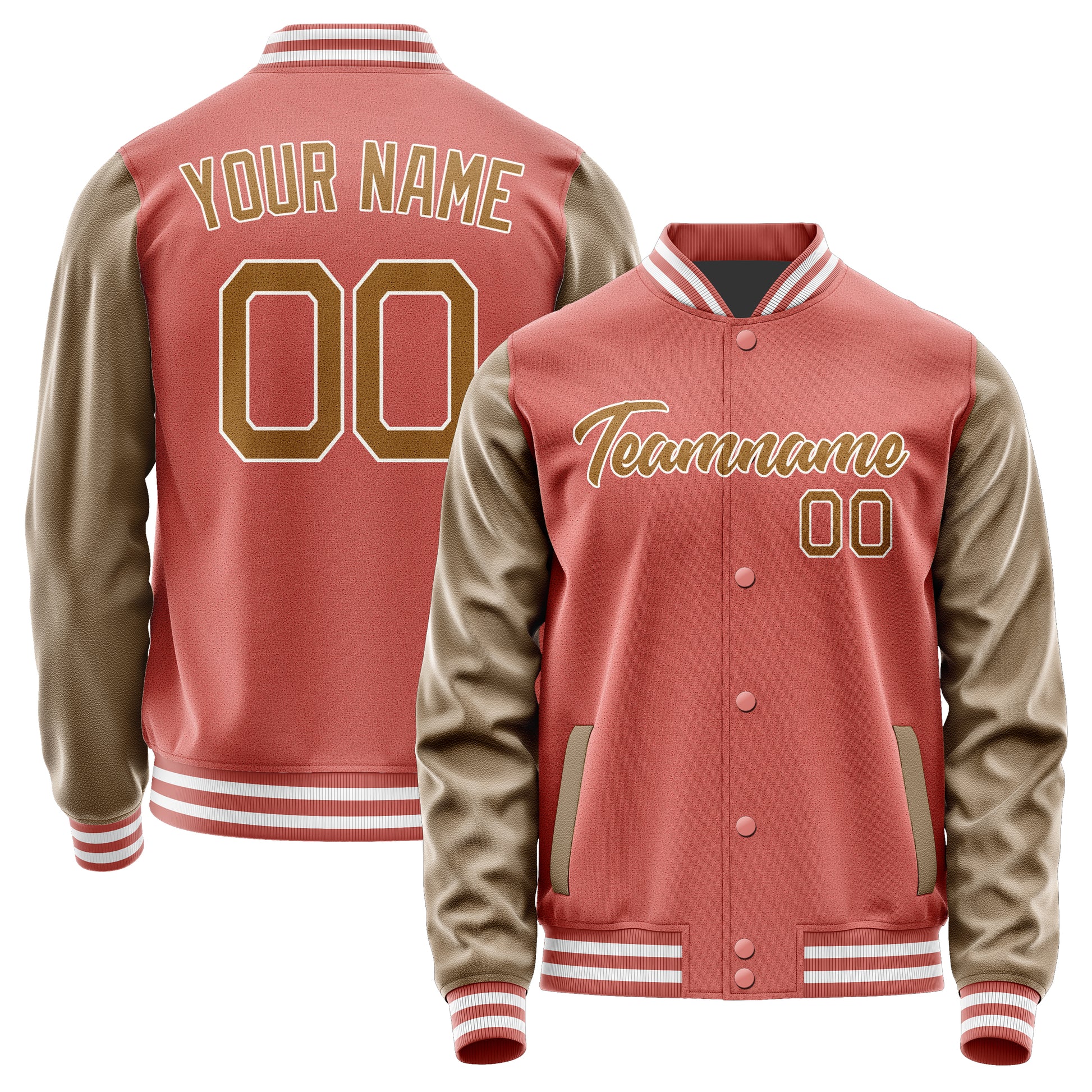 Custom Copper Rose Khaki Jacket JA2929222918B21822