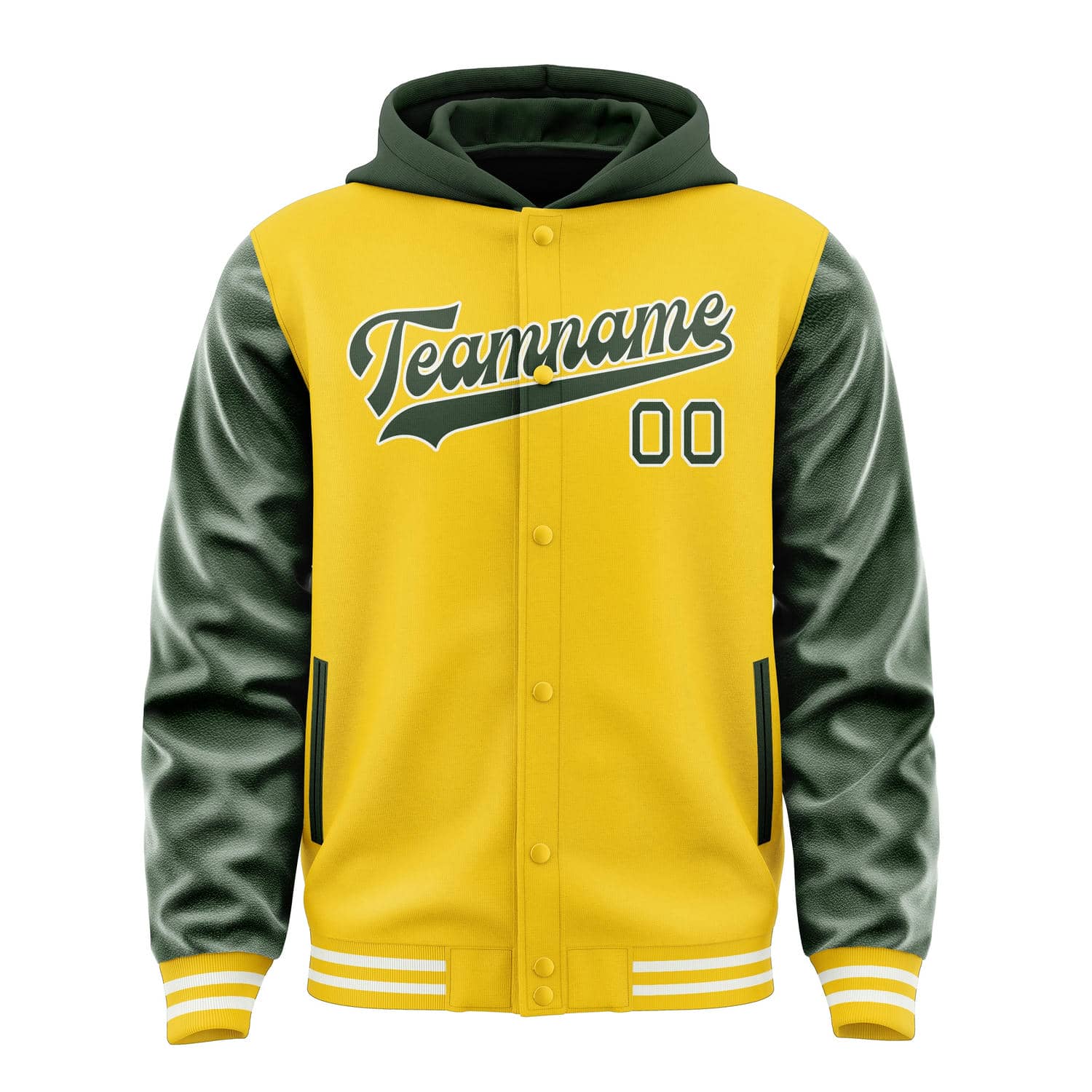 Custom Gold Dark Green Jacket