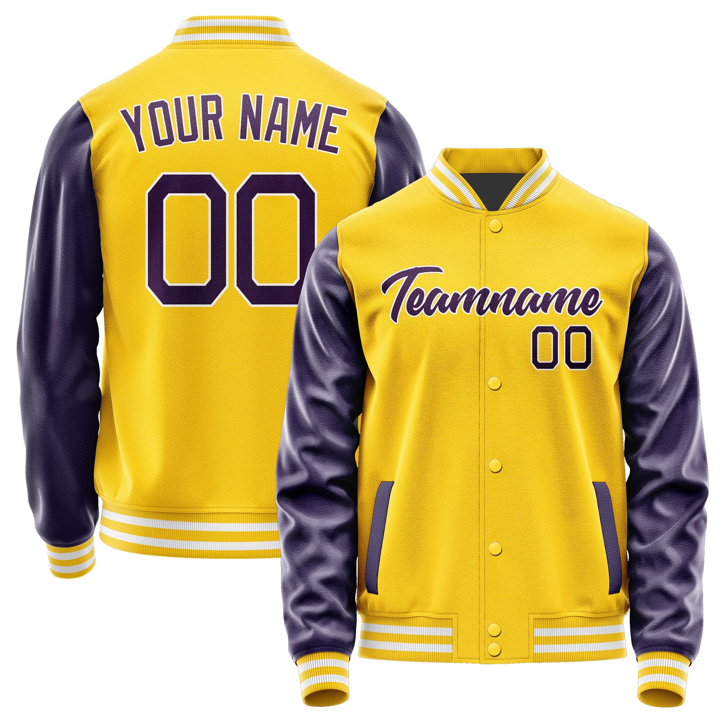 Custom Gold Purple Jacket JA3030073018B21807