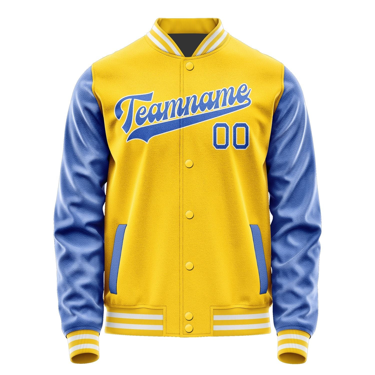 Custom Gold Sky Blue Jacket JA3030093018B31809