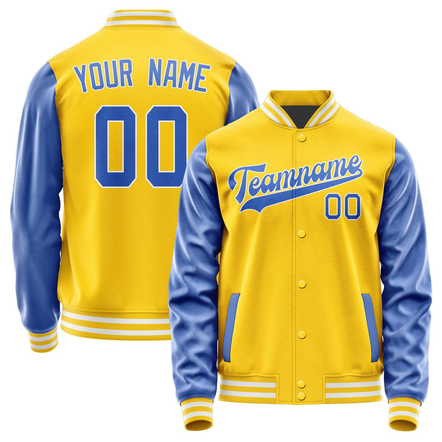 Custom Gold Sky Blue Jacket JA3030093018B31809