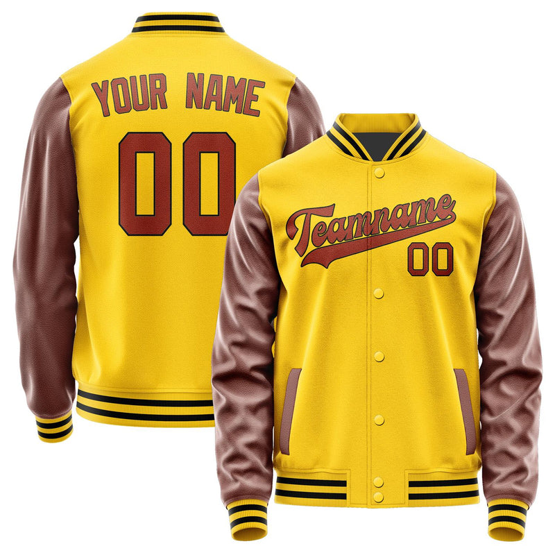 Custom Gold Coral Red Jacket JA3030163017B31716