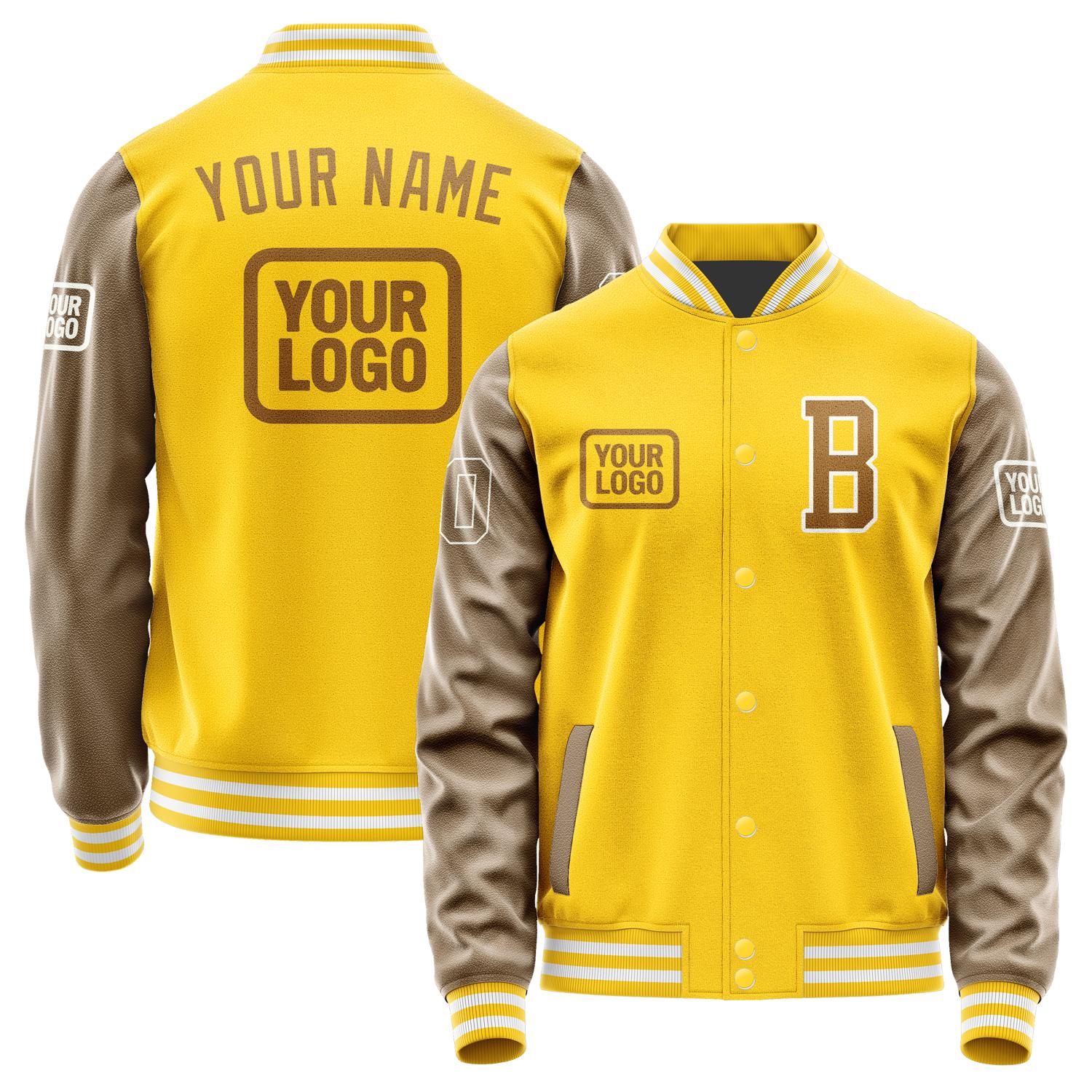 Custom Gold Khaki Jacket JA303022301818222218