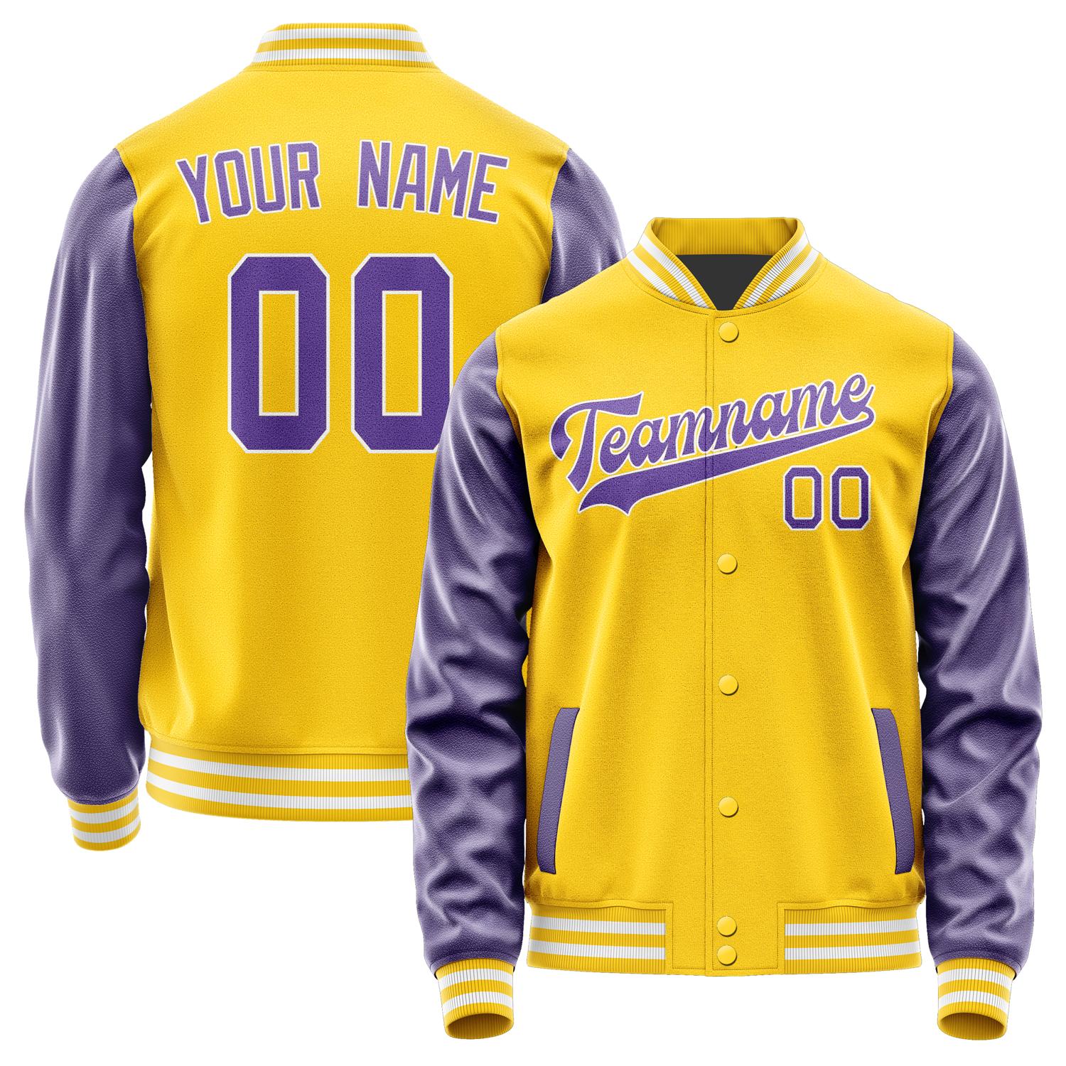 Custom Gold Light Purple Jacket JA3030233018B31823