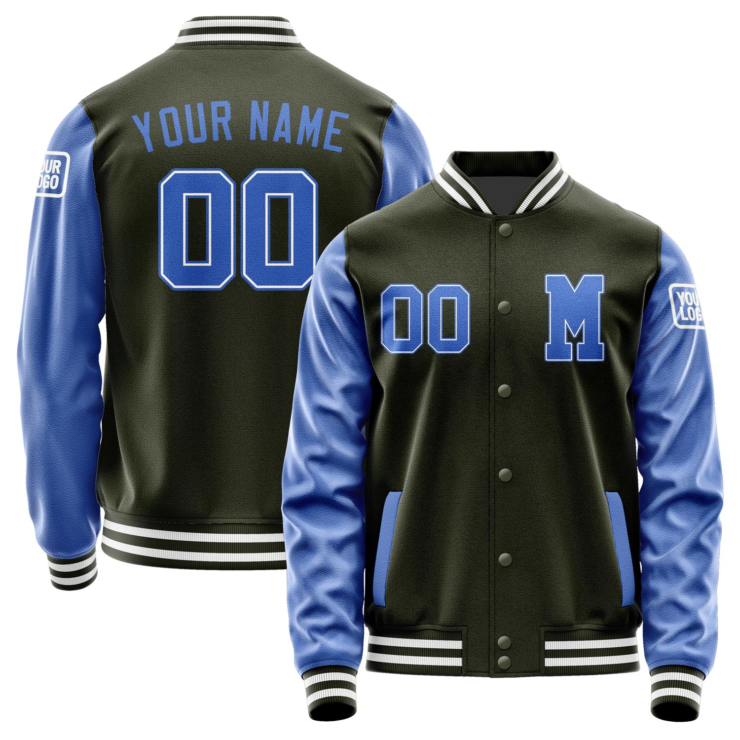 Custom Olive Sky Blue Jacket Jb0202090218091818