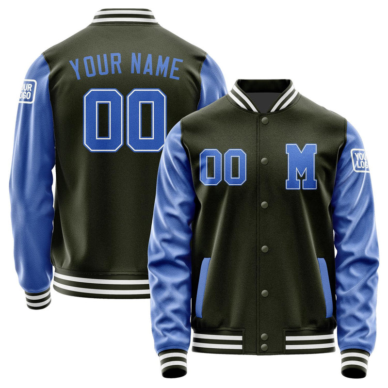 Custom Olive Sky Blue Jacket Jb0202090218091818