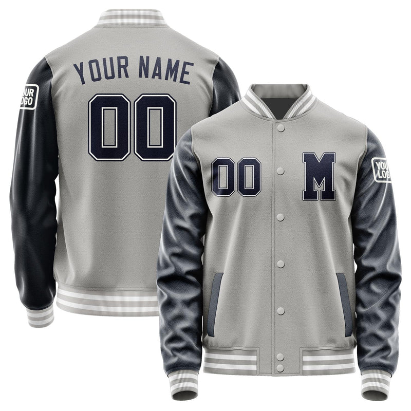 Custom Gray Navy Jacket Jb0404110418111818