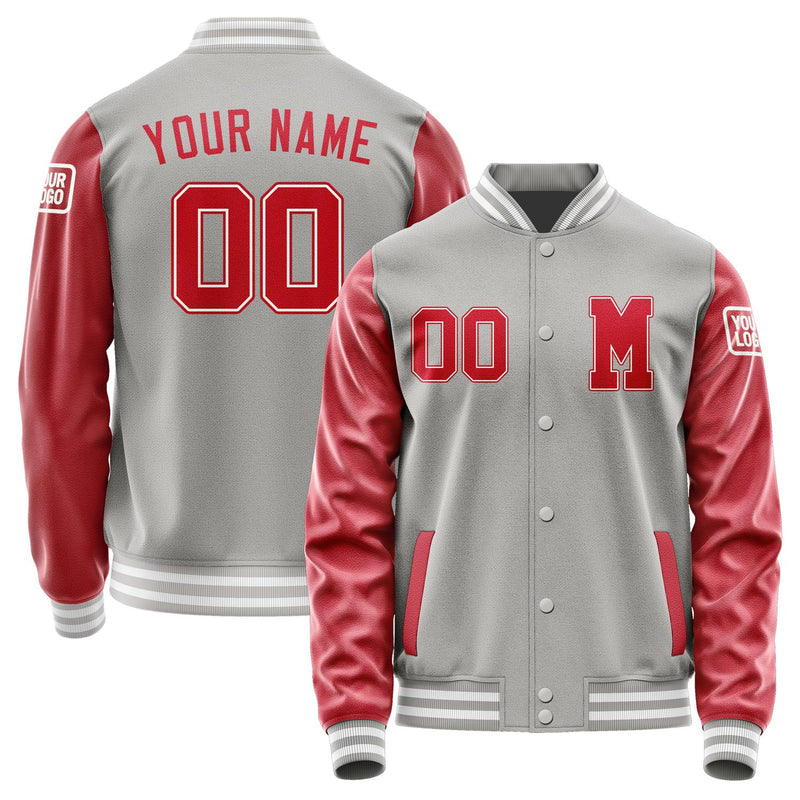 Custom Gray Red Jacket Jb0404140418141818