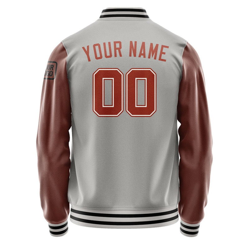 Custom Gray Coral Red Jacket Jb0404160417161817