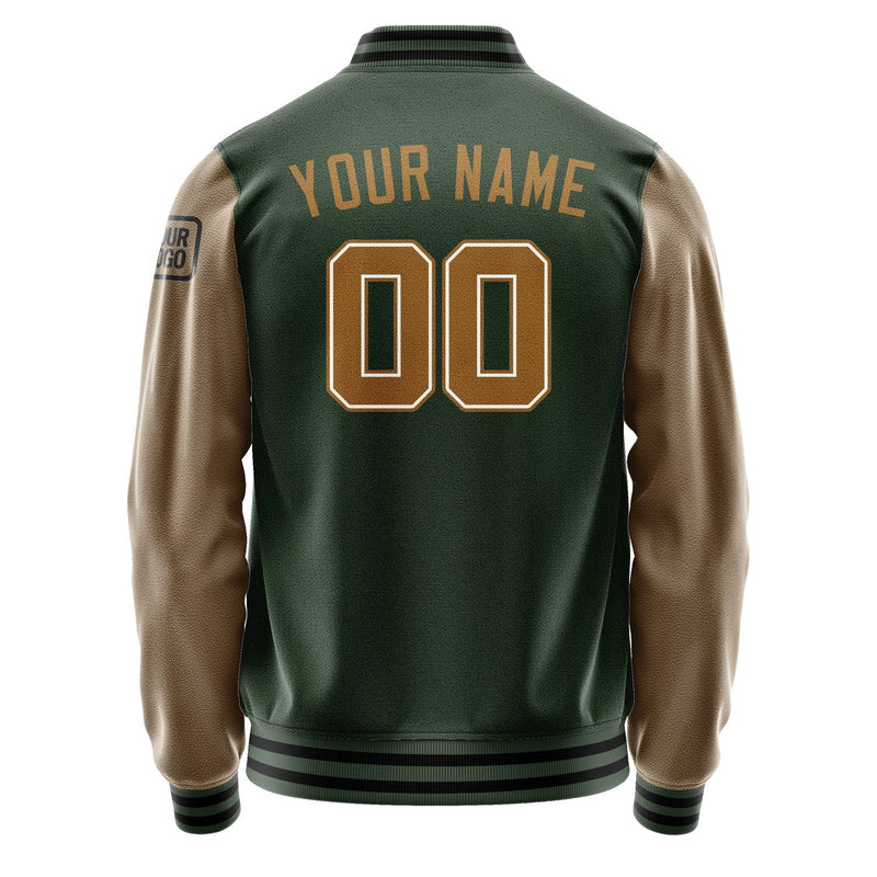 Custom Dark Green Khaki Jacket Jb0606220617221817