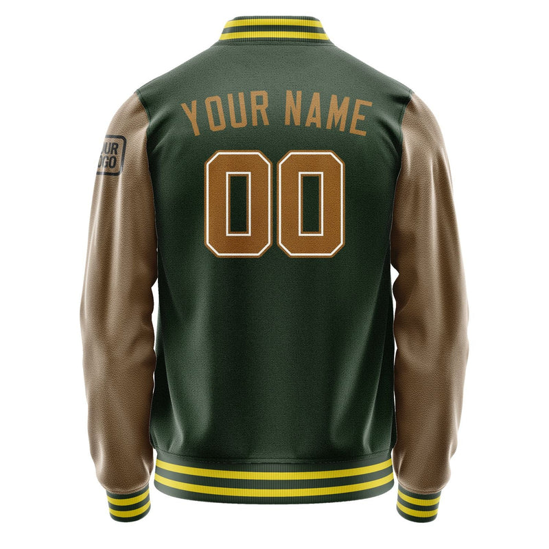 Custom Dark Green Khaki Jacket Jb0606220626221817