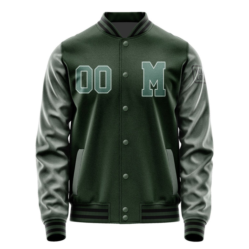 Custom Dark Green Blue Green Jacket Jb0606270617271817