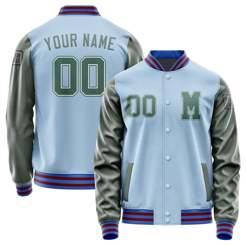 Custom Light Blue Blue Green Jacket Jb0808270915271817