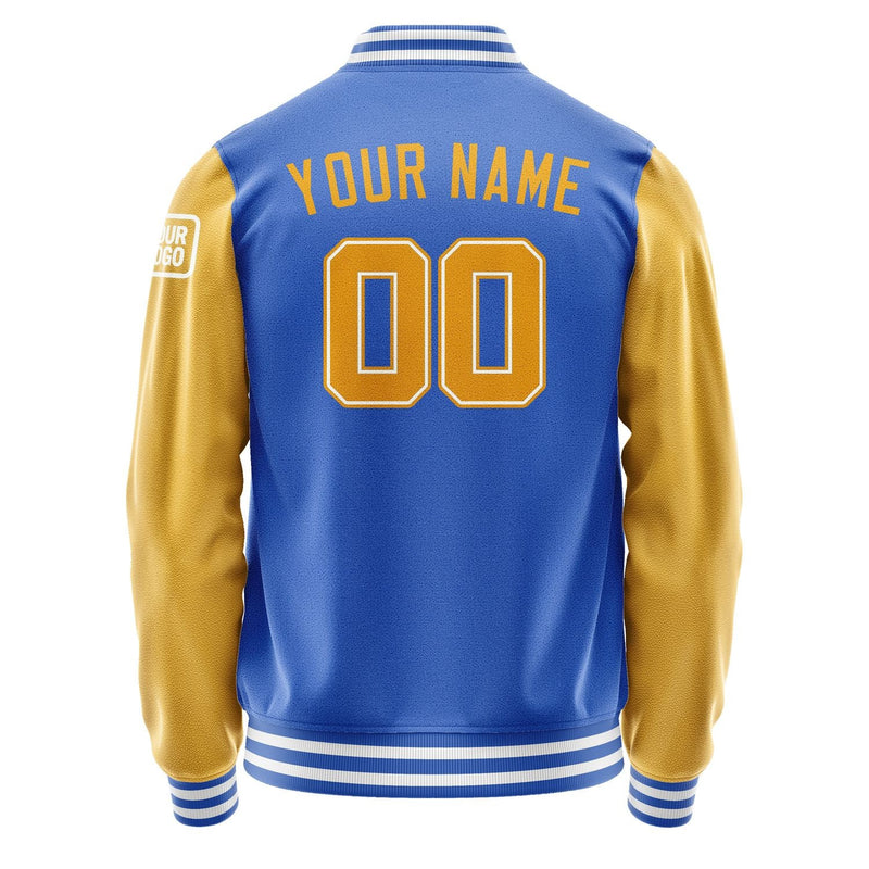 Custom Sky Blue Yellow Jacket Jb0909190918191818