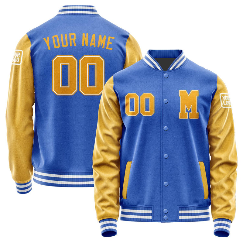 Custom Sky Blue Yellow Jacket Jb0909190918191818