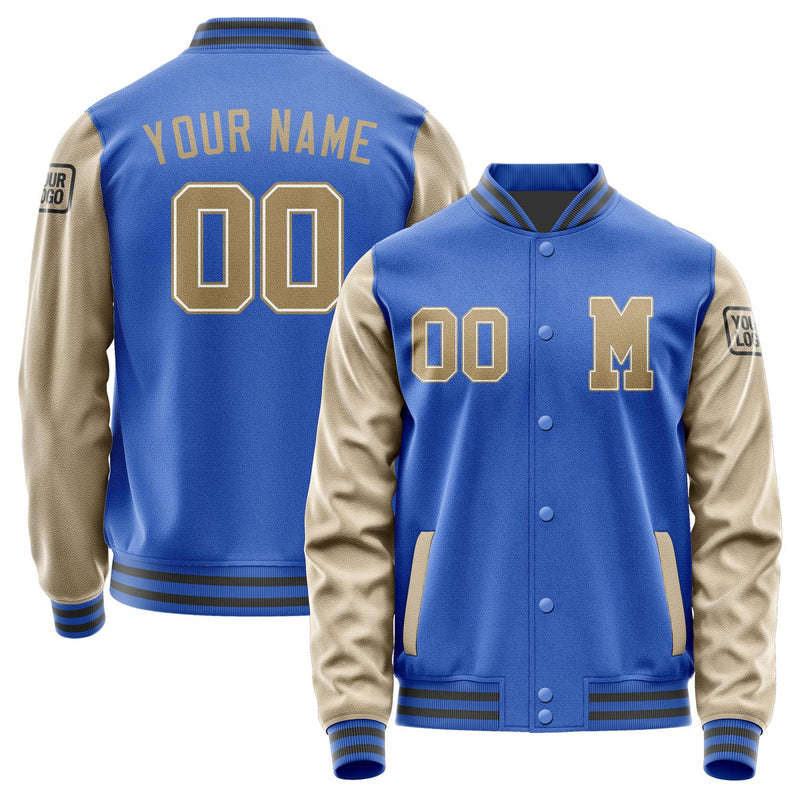 Custom Sky Blue Light Khaki Jacket Jb0909250920251817