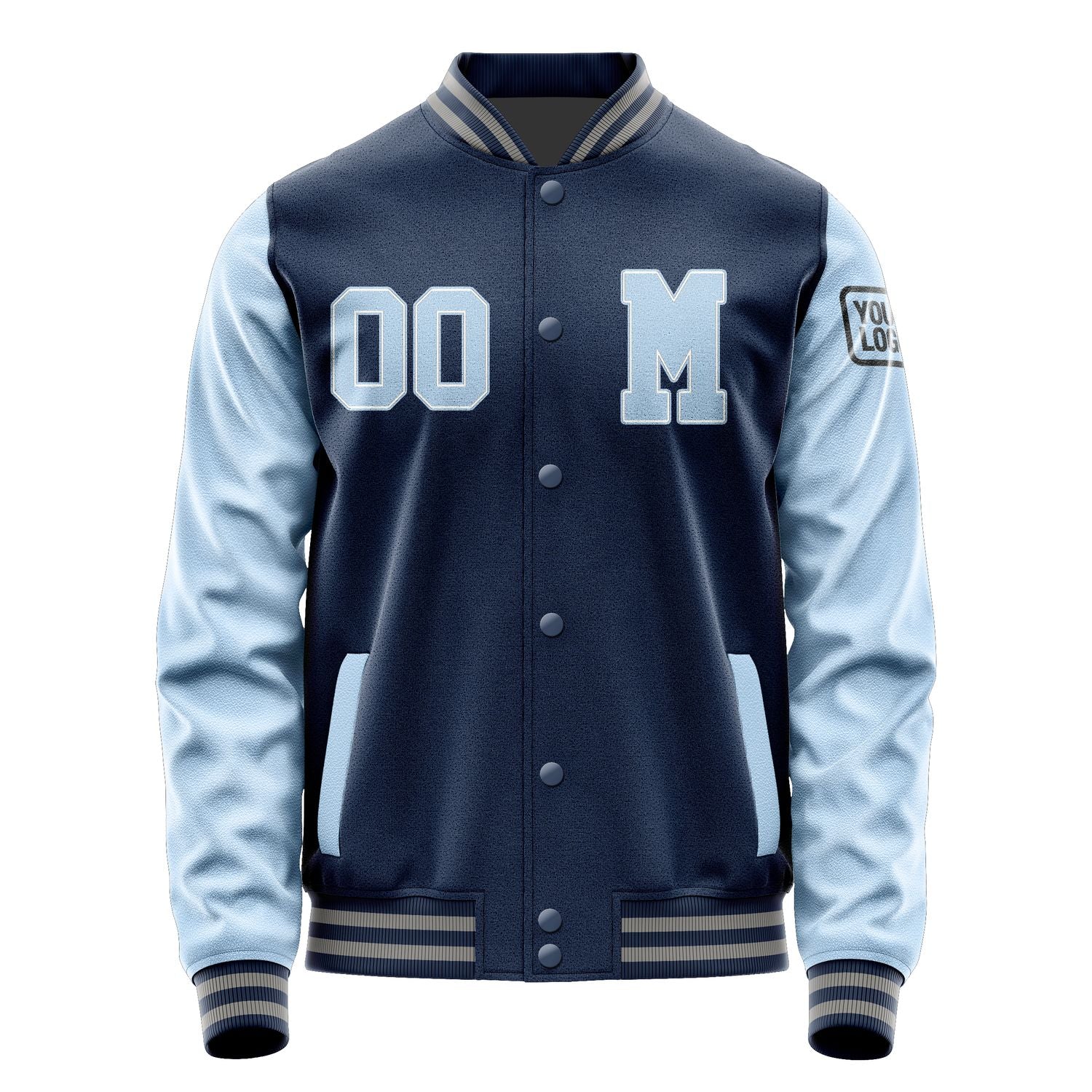 Custom Blue Light Blue Jacket Jb1010081004081817