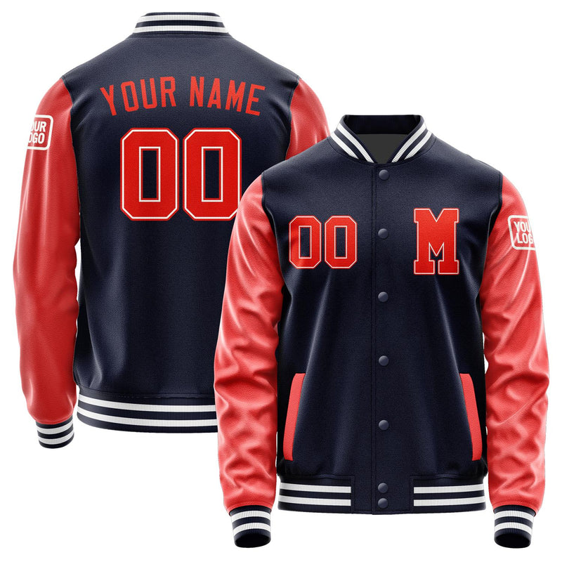Custom Navy Orange Red Jacket Jb1111121118121818