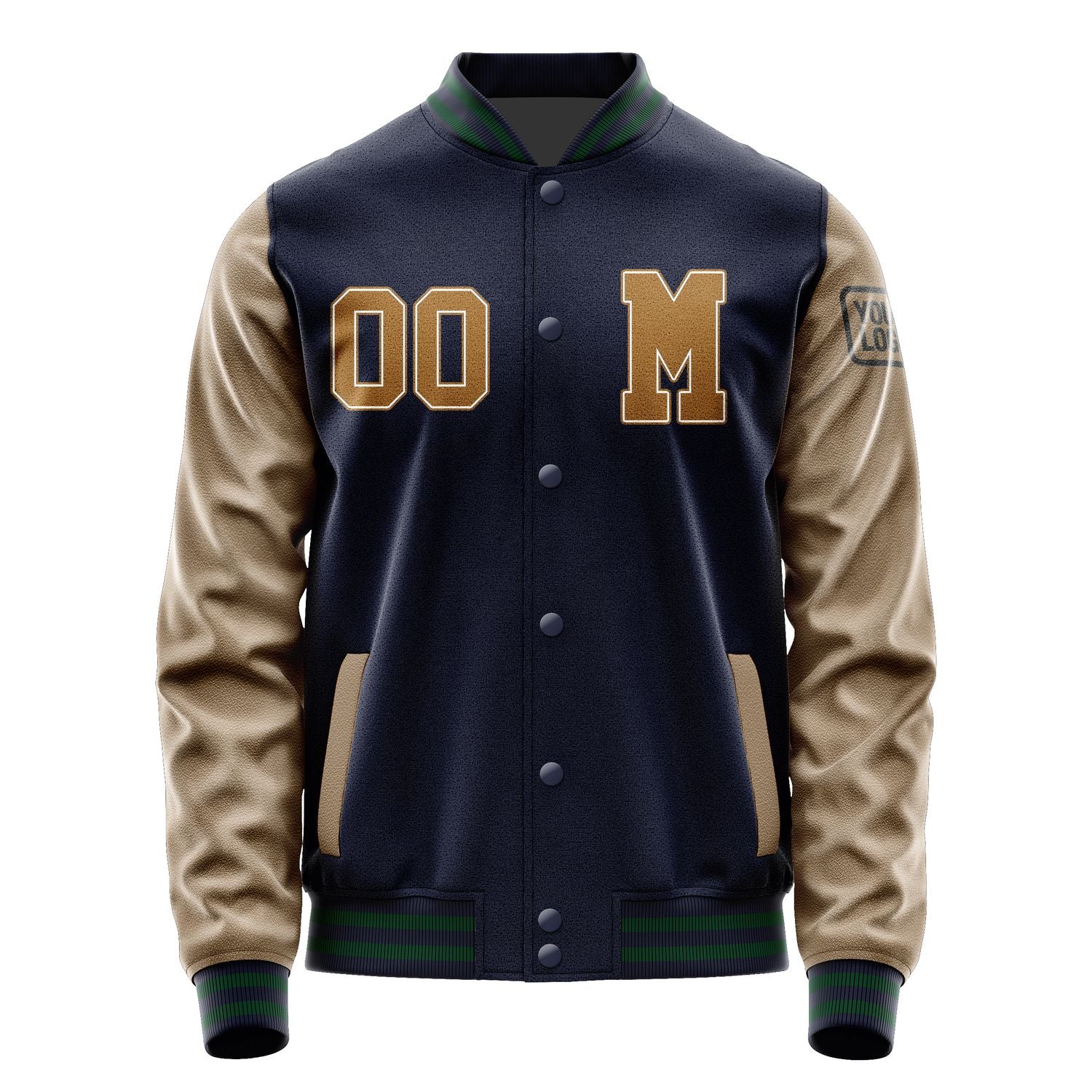 Custom Navy Khaki Jacket Jb1111221105221817