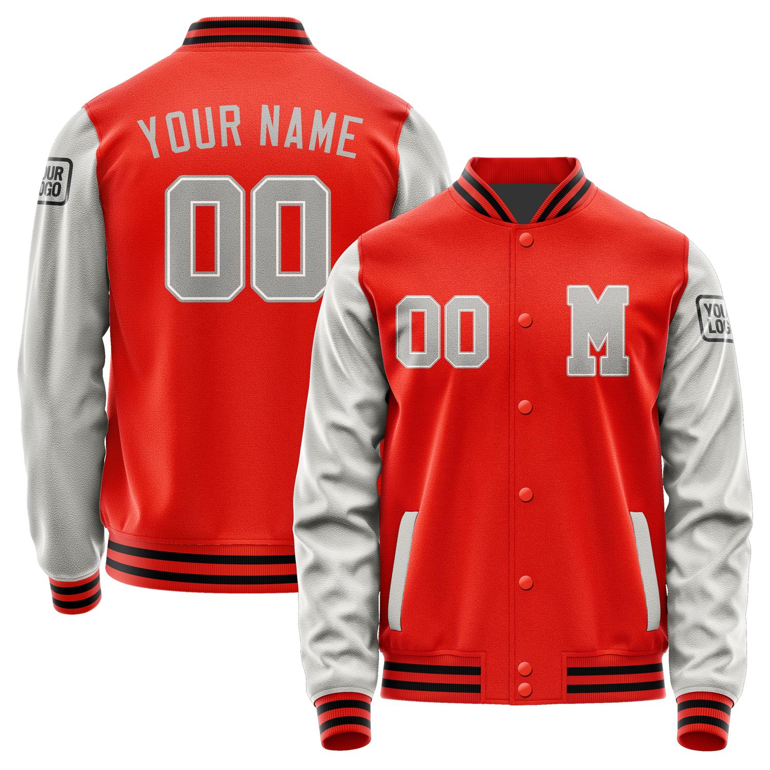 Custom Orange Red Gray Jacket Jb1212041217041817
