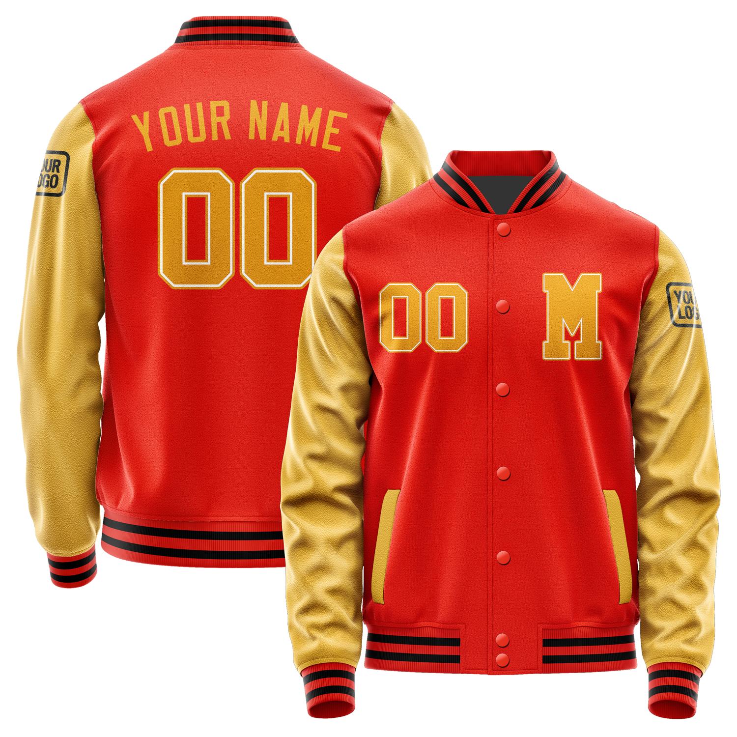Custom Orange Red Yellow Jacket Jb1212191217191817