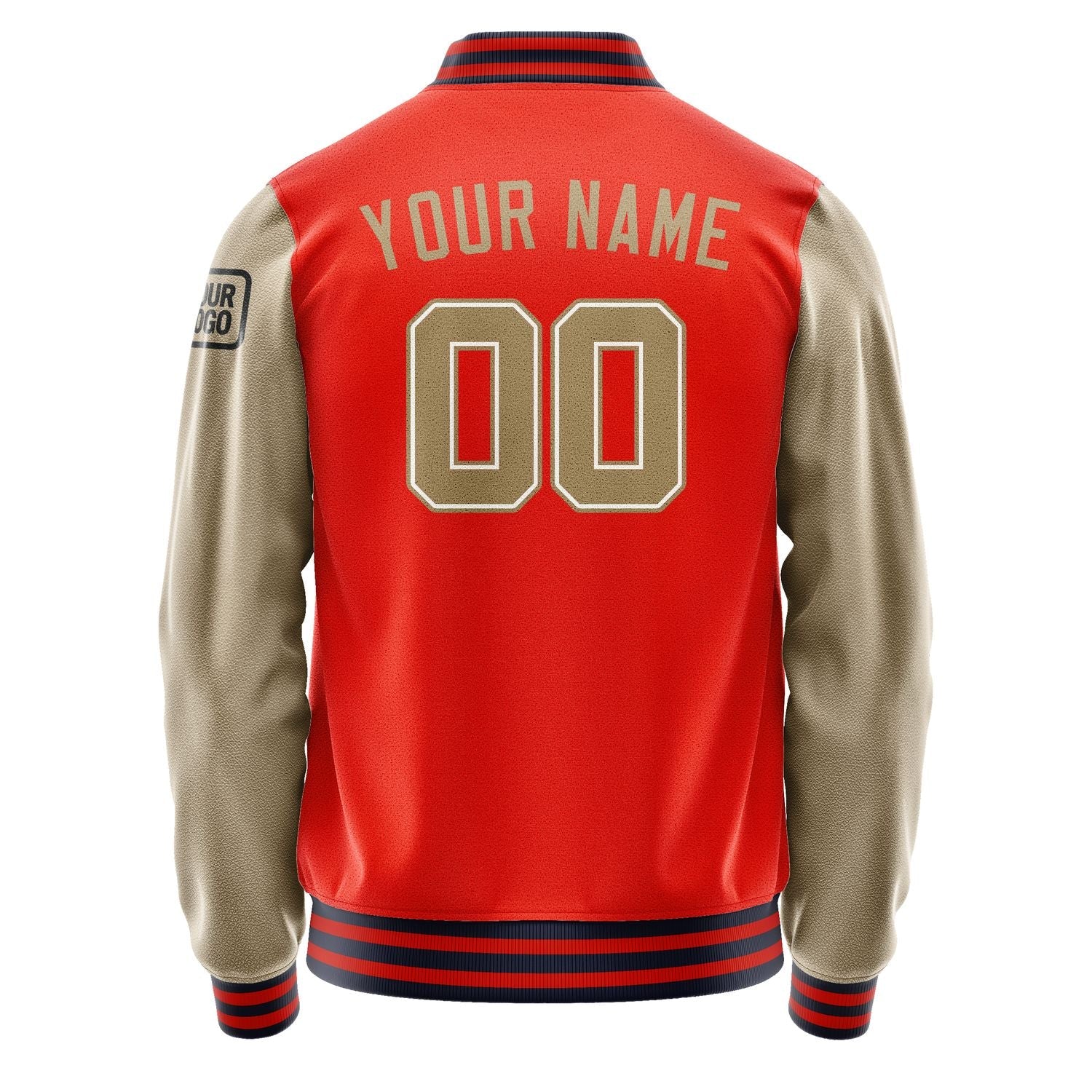 Custom Orange Red Light Khaki Jacket Jb1212251112251817