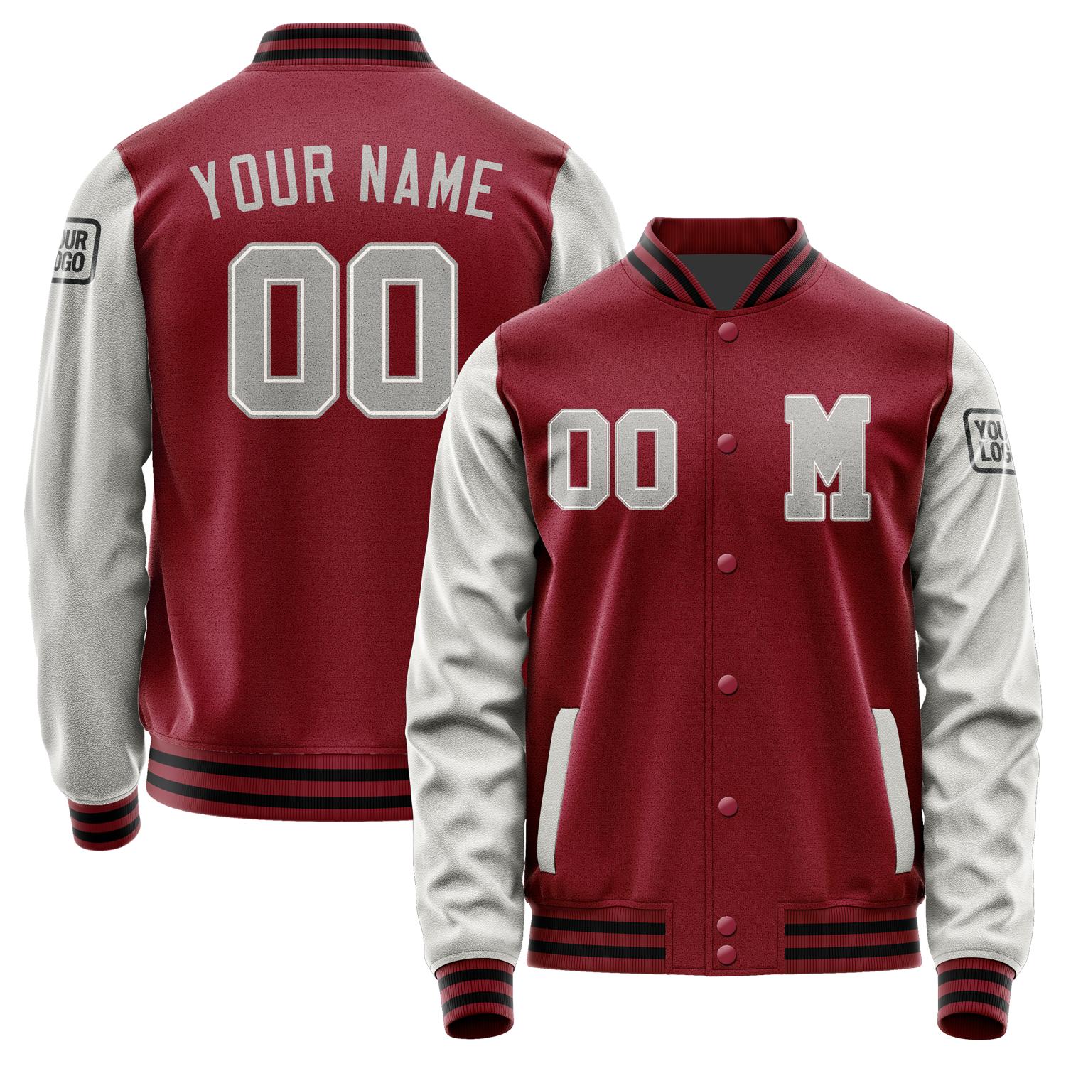 Custom Crimson Red Gray Jacket Jb1515041517041817