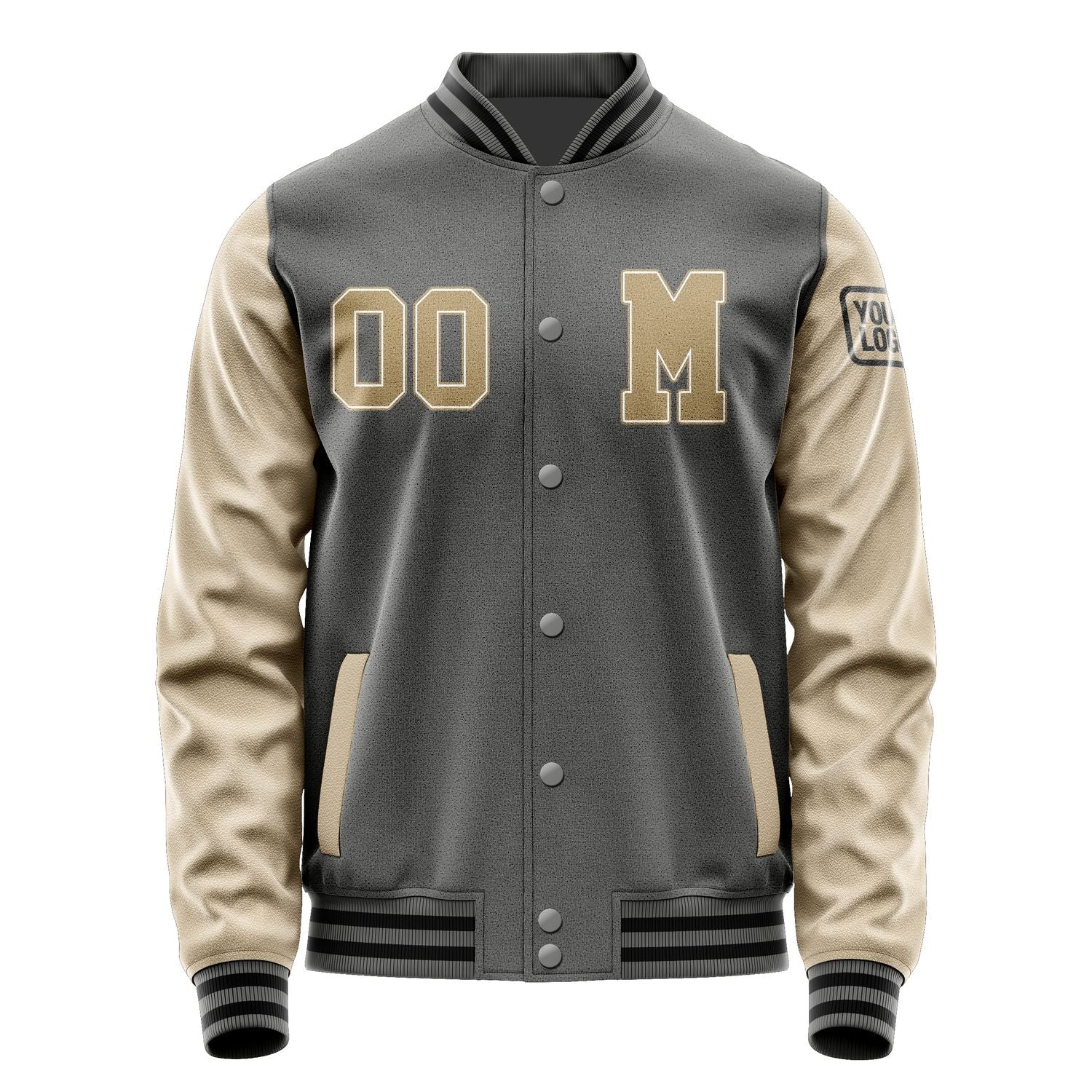 Custom Dark Grey Light Khaki Jacket Jb2020252017251817