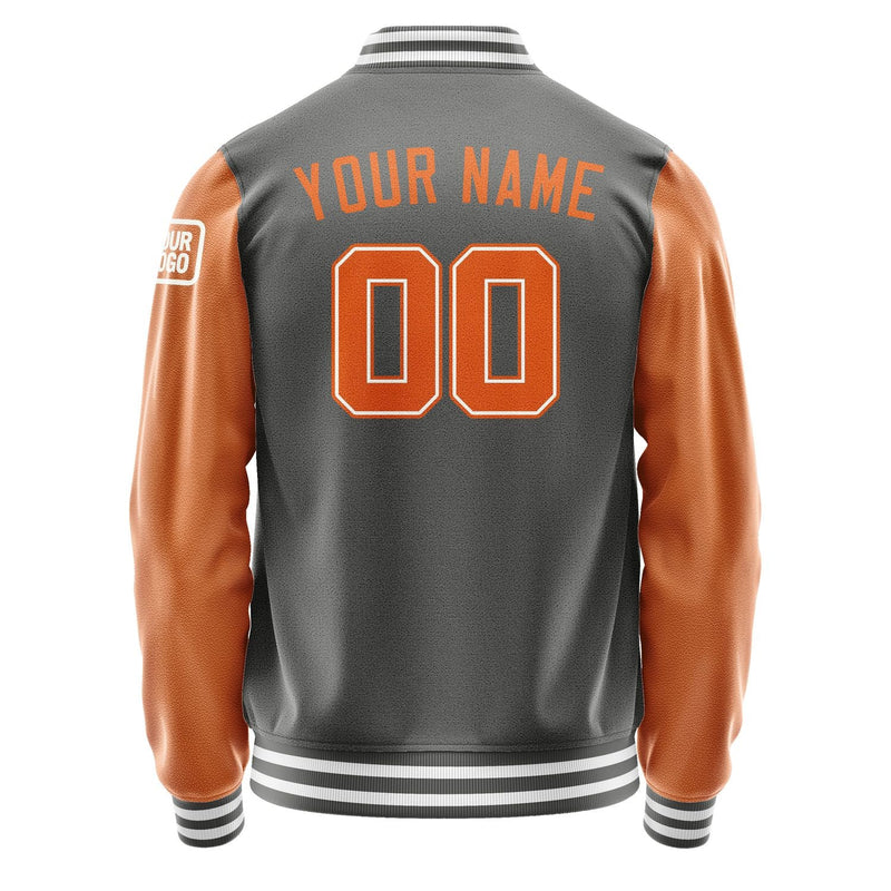 Custom Dark Grey Orange Jacket Jb2020282018281818