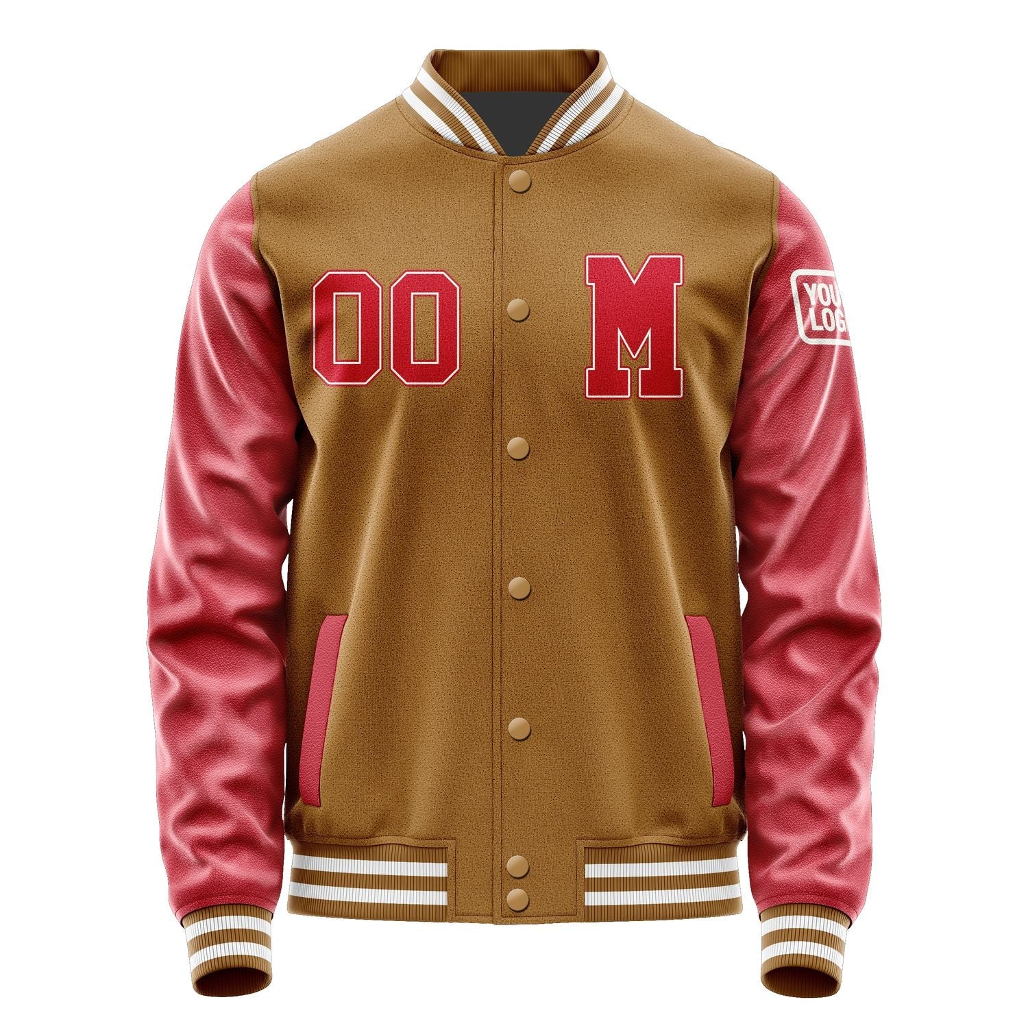 Custom Khaki Red Jacket Jb2222142218141818