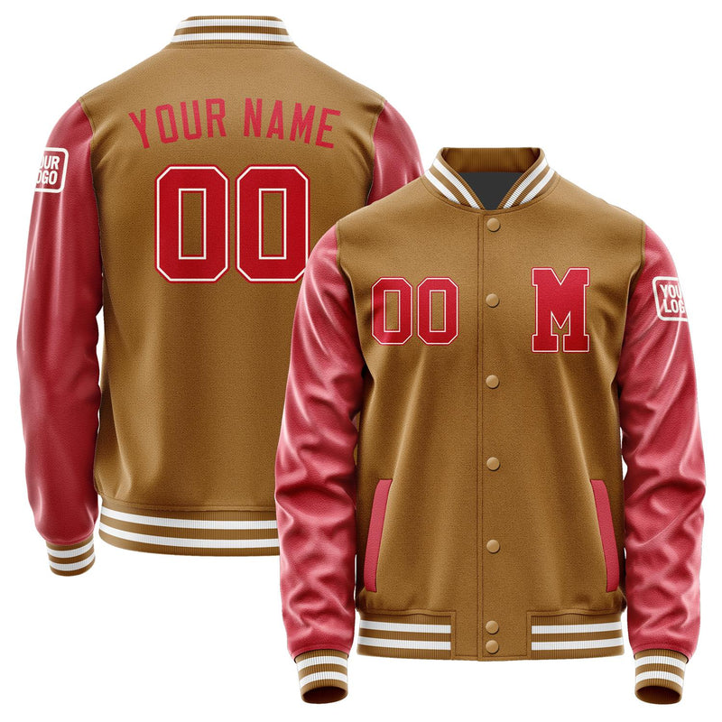 Custom Khaki Red Jacket Jb2222142218141818
