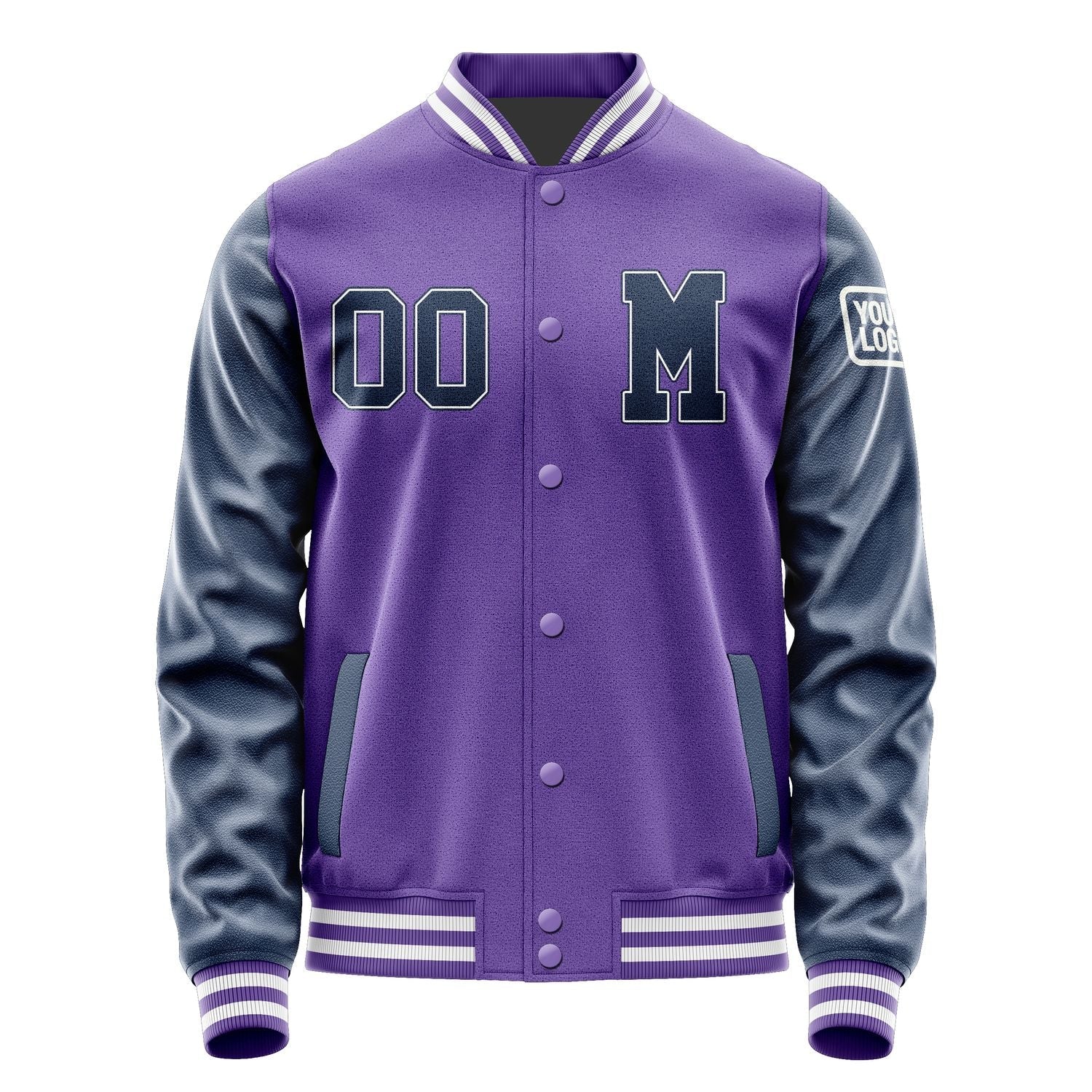 Custom Light Purple Blue Jacket Jb2323102318101818