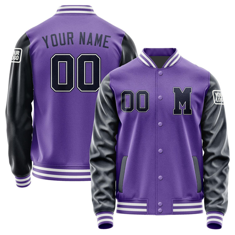 Custom Light Purple Navy Jacket Jb2323112318111818