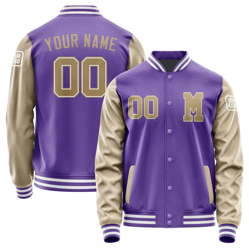 Custom Light Purple Light Khaki Jacket Jb2323252318251818