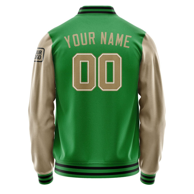 Custom Emerald Green Light Khaki Jacket Jb2424252417251817