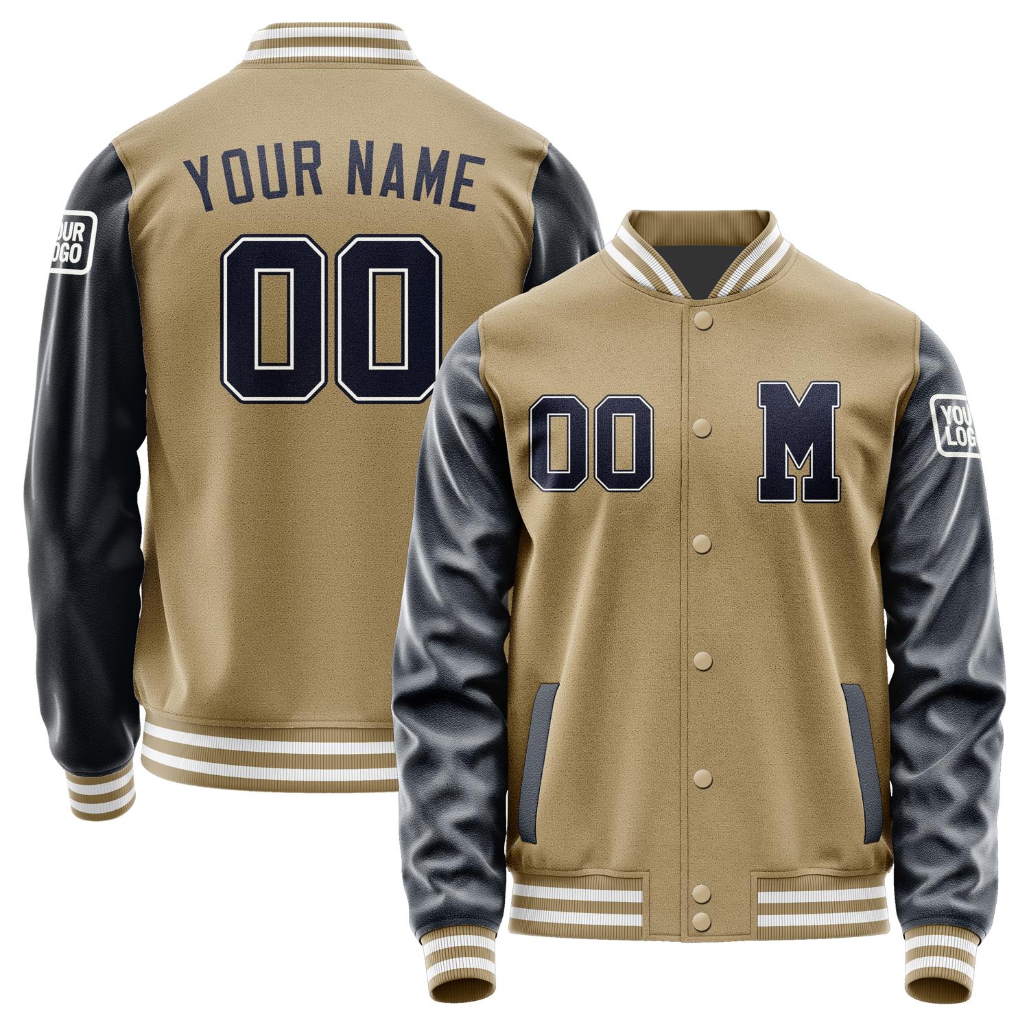 Custom Light Khaki Navy Jacket Jb2525112518111818