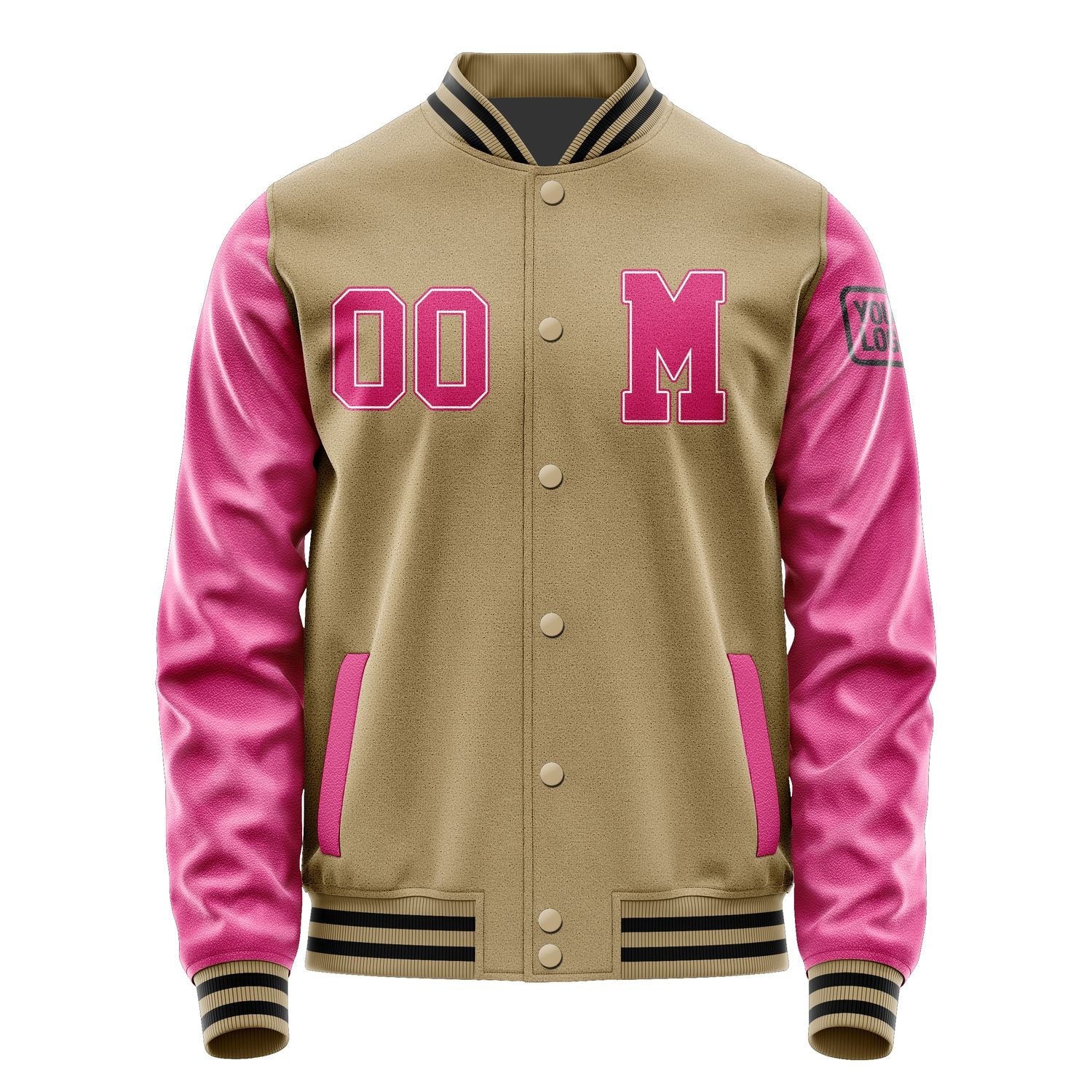 Custom Light Khaki Pink Jacket Jb2525132517131817