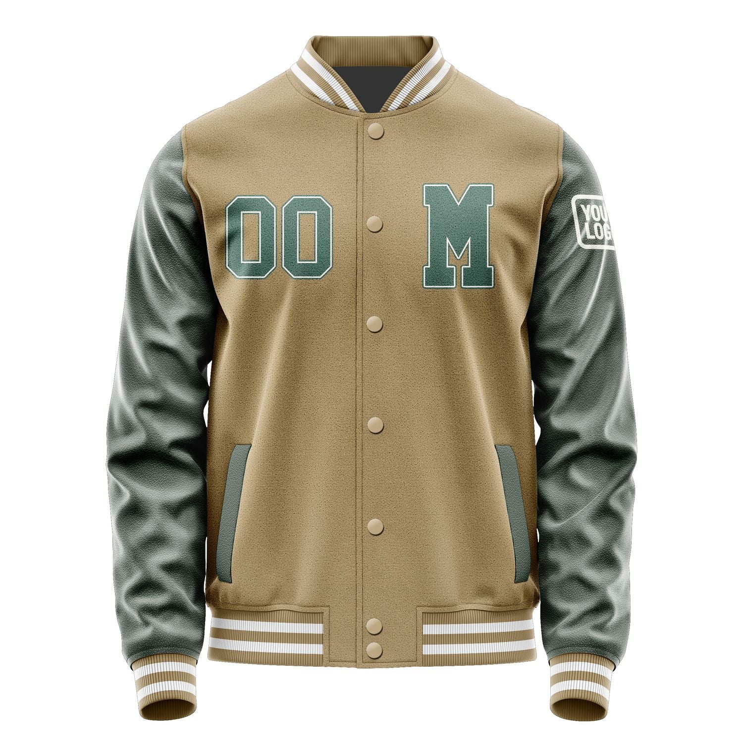 Custom Light Khaki Blue Green Jacket Jb2525272518271818