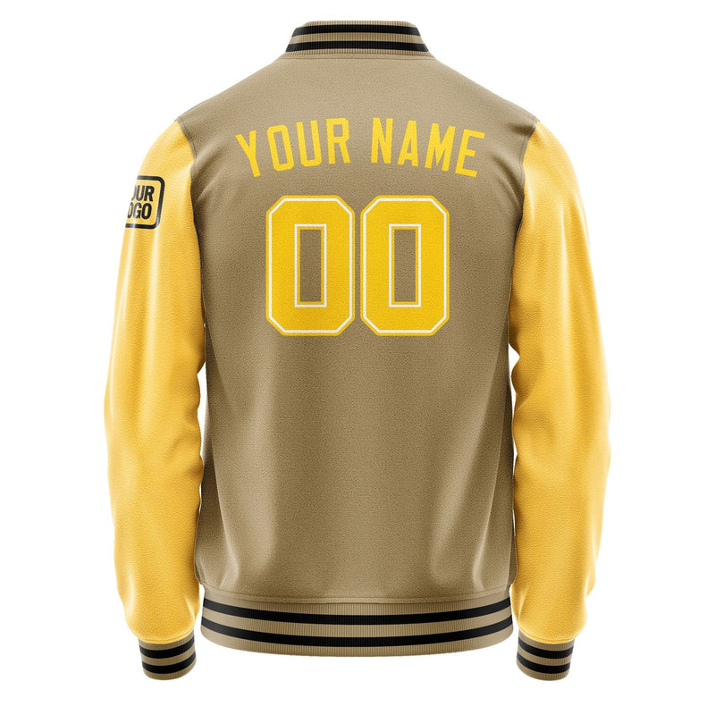Custom Light Khaki Gold Jacket Jb2525302517301817