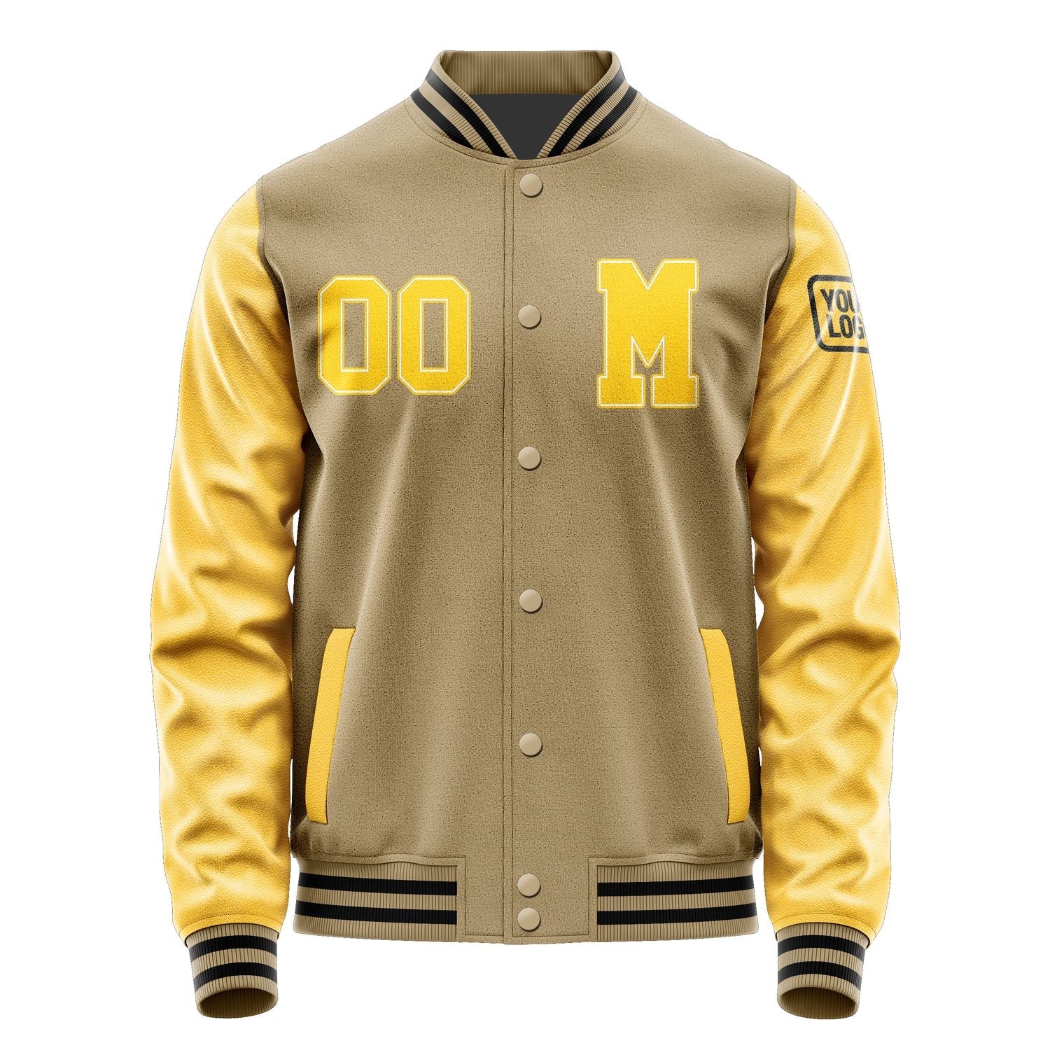 Custom Light Khaki Gold Jacket Jb2525302517301817