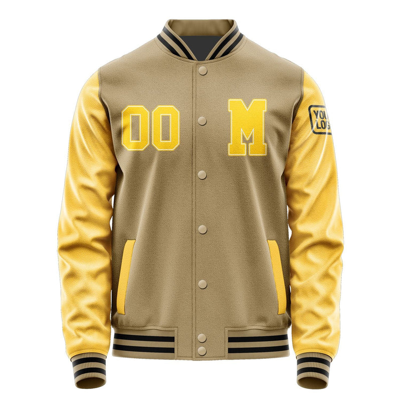 Custom Light Khaki Gold Jacket Jb2525302517301817