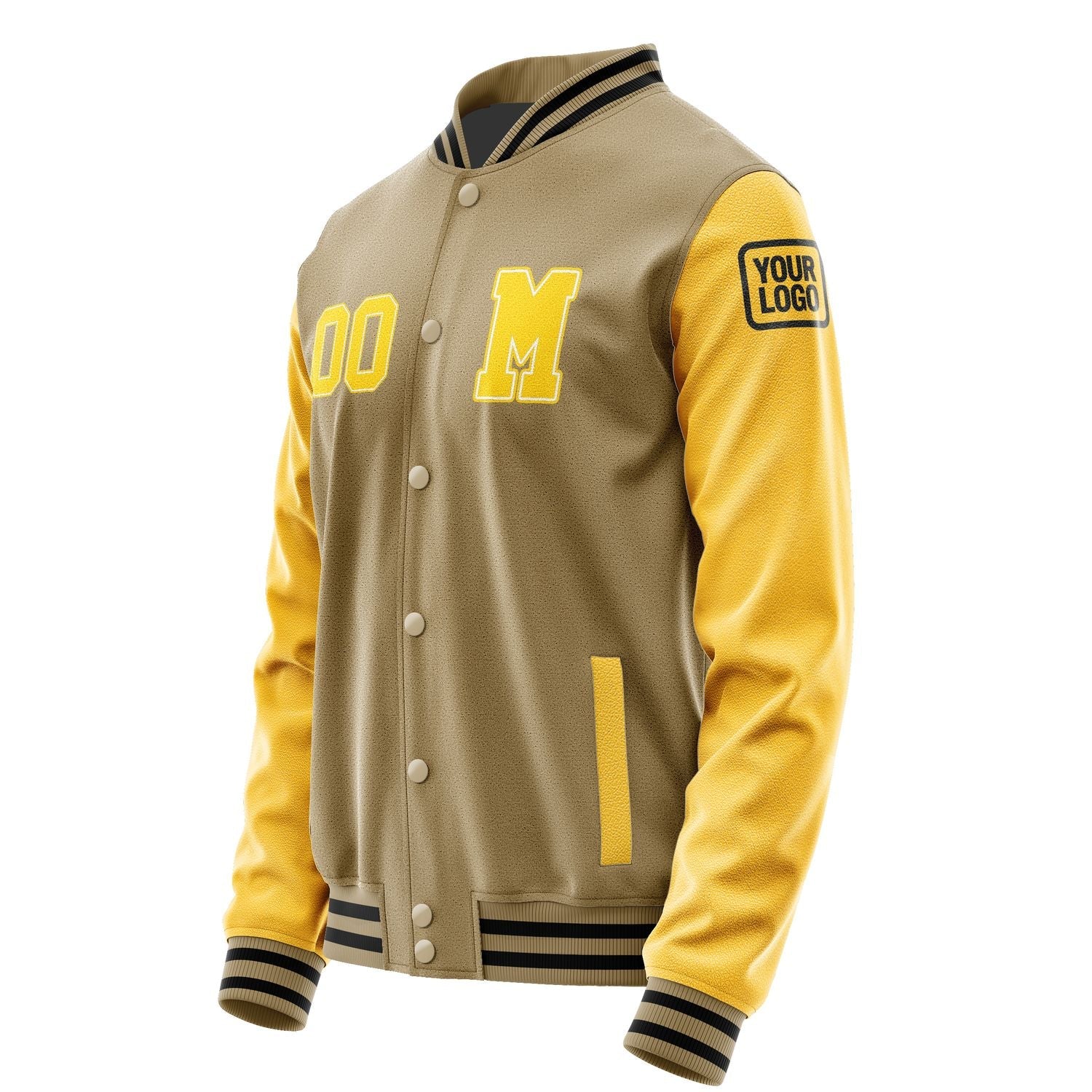 Custom Light Khaki Gold Jacket Jb2525302517301817