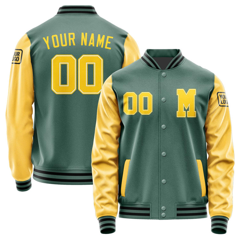 Custom Blue Green Gold Jacket Jb2727302717301817