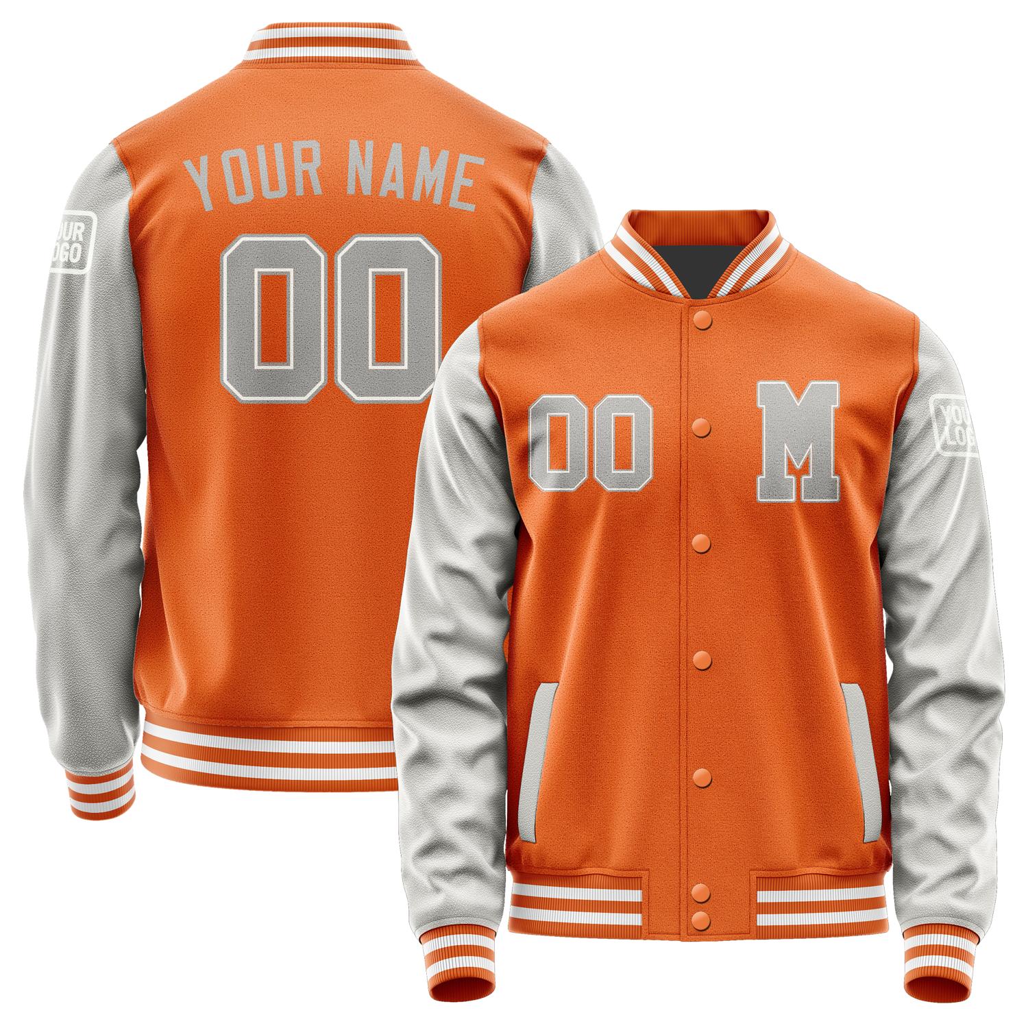 Custom Orange Gray Jacket Jb2828042818041818